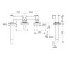 Mecca Lever Wall Basin/Bath Set 160mm Offset Spout