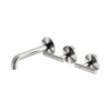 Mecca Lever Wall Basin/Bath Set 160mm Offset Spout