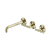 Mecca Lever Wall Basin/Bath Set 160mm Offset Spout