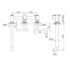 Mecca Lever Wall Basin/Bath Set 160mm Offset Spout