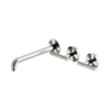 Mecca Lever Wall Basin/Bath Set 160mm Offset Spout