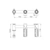 Mecca Lever Wall Basin/Bath Set Offset Spout Body Only