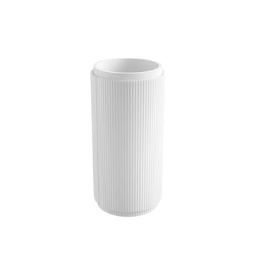Civaro Floor Standing Matte White Pillar Cabinet