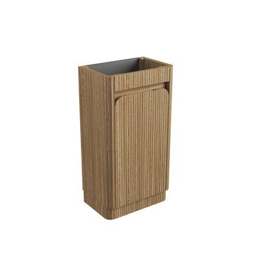 Mini Hartelle Fluted Harvest Oak Cabinet