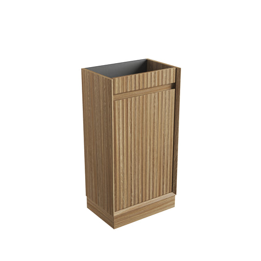 Mini Ravia Fluted Harvest Oak Cabinet