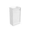 Mini Ravia Fluted Matte White Cabinet