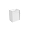 Mini Ravia Fluted Matte White Cabinet