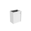 Mini Ravia Fluted Matte White Cabinet