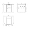 Bondi Fluted Wall Hung Curve Vanity
