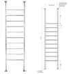 Round Heated Rail Ladder 600mm Wide