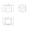 Bondi Fluted Wall Hung Curve Vanity