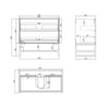 Boston Bevel Edge Wall Hung Vanity