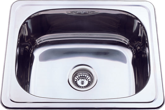 Traditional 30L Laundry Sink Round Corner With Two Tap Hole