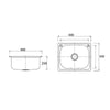 Traditional 45L Laundry Sink Round Corner With Two Tap Hole