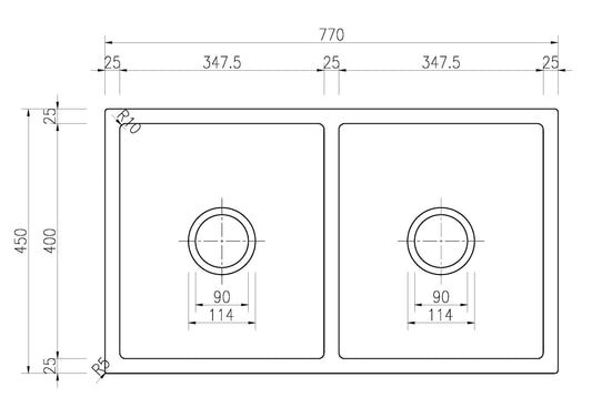 Arcko Granite Under/Overmount Double Bowl Granite Sink