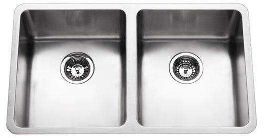 Traditional Under/Overmount Double Bowl Sink