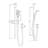 Wählen 10 (Trade) Square Multifunction Sliding Shower On Rail