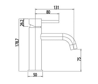 Anise Eco Basin Mixer With Curved Spout