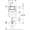 Geberit In-Wall Floor Toilet Suite with Easy Height Floor Pan