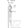 Geberit In-Wall Floor Toilet Suite with Easy Height Floor Pan