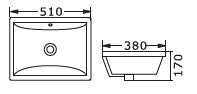 Undermount Square 510x380x180 Basin