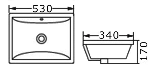 Undermount Square 530x340x170 Basin