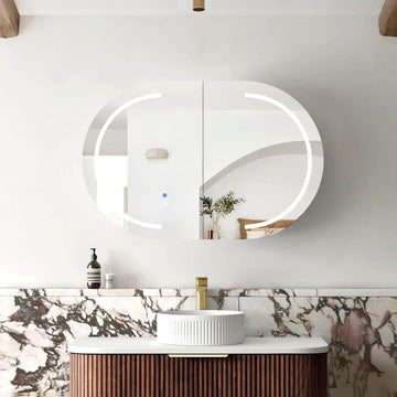 LED Bondi Sable Walnut Shaving Cabinet