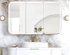 LED Newport 900(W)x750(H) White Shaving Cabinet - Premium Edition
