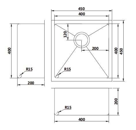 Single Bowl Sink – Copper