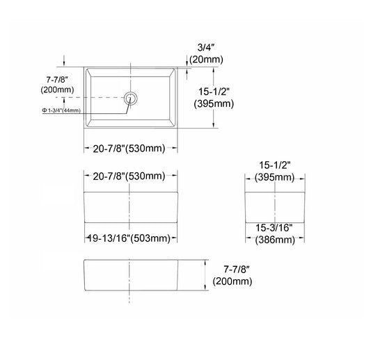 Essentials 530x395x200 Butler Sink