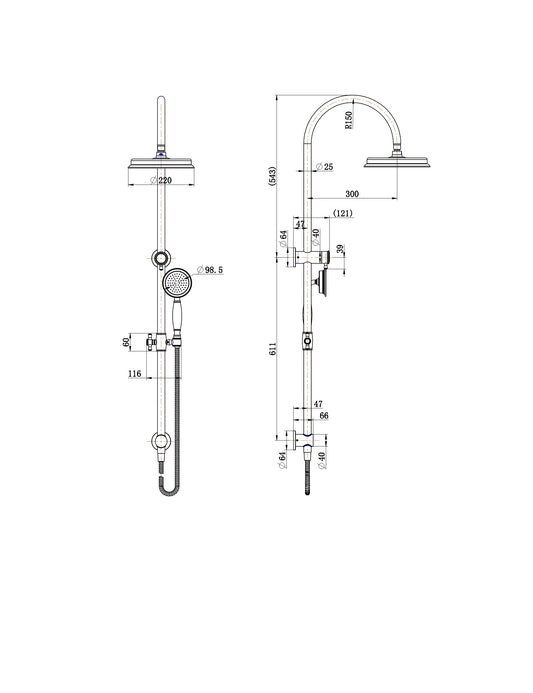 Montpellier Shower Column Set