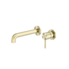 ZenSS316L Wall Basin/Bath Mixer Separate Back Plate 185/230mm Spout