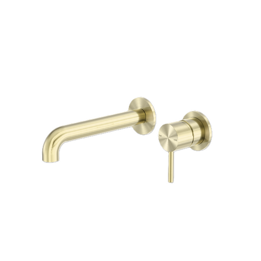 ZenSS316L Wall Basin/Bath Mixer Separate Back Plate 185/230mm Spout