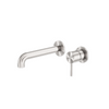 ZenSS316L Wall Basin/Bath Mixer Separate Back Plate 185/230mm Spout