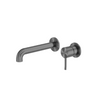 ZenSS316L Wall Basin/Bath Mixer Separate Back Plate 185/230mm Spout