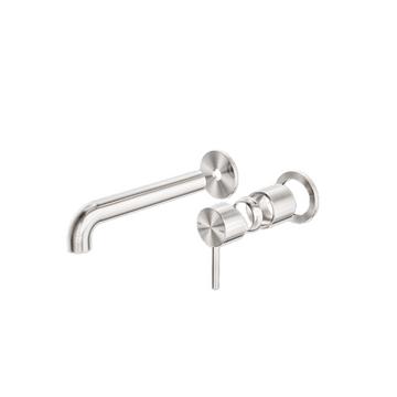 ZenSS316L Wall Basin/Bath Mixer Separate Back Plate 185/230mm Spout Trim Kits Only