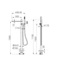Pure SS316L Freestanding Bath Mixer With Outdoor Shower Hose