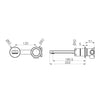 Pure SS316L Wall Basin/Bath Mixer Separate Back Plate Whole Set