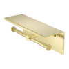 Mecca Double Toilet Roll Holder With Shelf