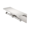 Mecca Double Toilet Roll Holder With Shelf