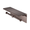 Mecca Double Toilet Roll Holder With Shelf