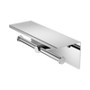 Mecca Double Toilet Roll Holder With Shelf