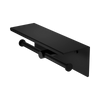 Mecca Double Toilet Roll Holder With Shelf