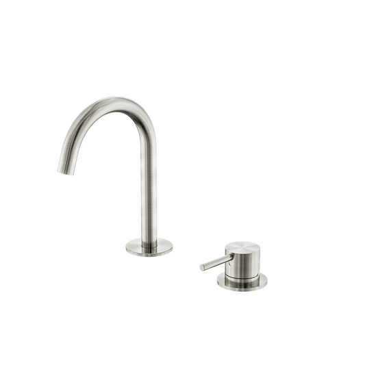 Mecca Hob Basin Mixer Set Arc Spout