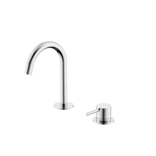 Mecca Hob Basin Mixer Set Arc Spout
