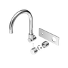 Mecca Wall Basin/Bath Mixer With Swivel Spout Handle Up Trim Kits