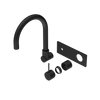 Mecca Wall Basin/Bath Mixer With Swivel Spout Handle Up Trim Kits