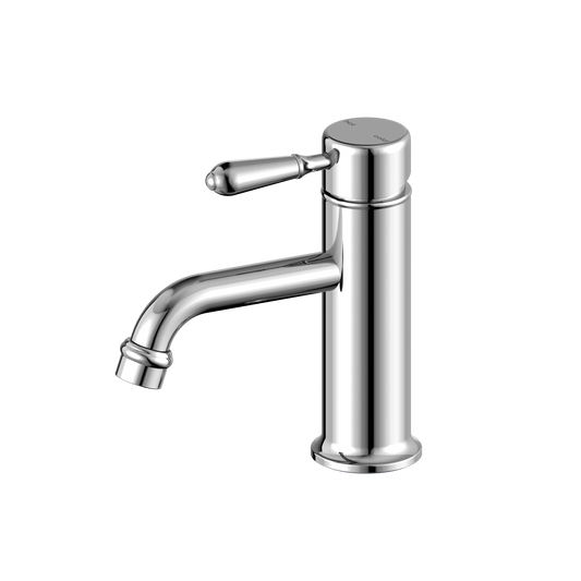 York Straight Basin Mixer With Metal Lever