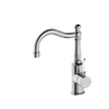 York Basin Mixer Hook Spout With White Porcelain Lever