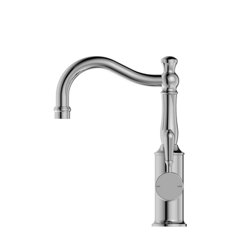 York Basin Mixer Hook Spout With Metal Lever